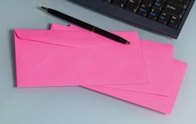 img 1 attached to Конверты EnDoc 6 3/4 розового цвета - 24 фунта Бумажные цветные конверты размера Letter для офисов, праздников, счетов-фактур, почтовых отправлений - 3 5/8 X 6 1/2 дюйма - 50 шт.