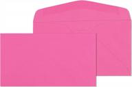 endoc 6 3/4 pink colored envelopes - 24lb paper colored envelopes letter size for offices, holiday, invoices, mailings - 3 5/8 x 6 1/2 inches - 50 pack logo