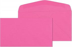 img 4 attached to Конверты EnDoc 6 3/4 розового цвета - 24 фунта Бумажные цветные конверты размера Letter для офисов, праздников, счетов-фактур, почтовых отправлений - 3 5/8 X 6 1/2 дюйма - 50 шт.