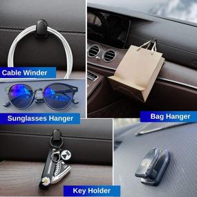 img 1 attached to Organize Your Car With Randconcept'S Multi-Purpose Dashboard Hanger - Perfect For Masks, Keys, Cables And More (4 Pack)