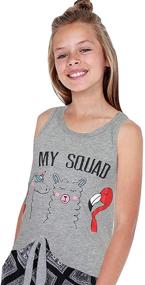 img 2 attached to 👚 Girls' Clothing with Sleeveless Designs - MISS POPULAR Tops, Tees & Blouses for Friendly Fashion