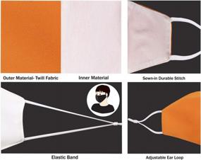 img 1 attached to Унисекс высококачественный многоразовый хлопковый шарф-маска для лица с оранжевым покрытием, 1 шт.