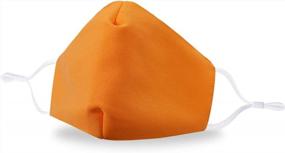 img 4 attached to Унисекс высококачественный многоразовый хлопковый шарф-маска для лица с оранжевым покрытием, 1 шт.