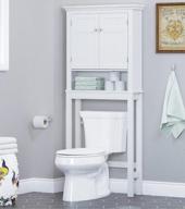 spirich over the toilet storage cabinet, bathroom shelf over the toilet, over toilet bathroom organizer (white) logo