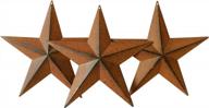 добавьте винтажный штрих в свой дом с декором cvhomedeco rusty metal barn star wall/door, набор из 3 шт., 8 дюймов логотип