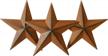 add a vintage touch to your home with cvhomedeco rusty metal barn star wall/door decor, set of 3, 8-inch logo