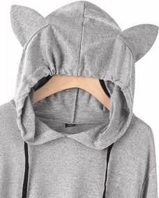 img 2 attached to Cute & Comfy: Women'S Plus Size Cartoon Graphic Hoodie Sweatshirt With Pocket