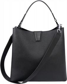 img 4 attached to Женская кожаная сумка: большая сумка-мешок с верхней ручкой, сумка через плечо и сумка через плечо для дам