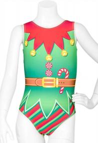 img 4 attached to Girls' Christmas Gymnastics Leotards By Destira - Sizes Child XXS To Adult Large