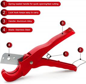 img 3 attached to Efficient And Durable Cut: HAUTMEC PVC Plastic Pipe Scissor Cutter Up To 1-3/8Inch (0-36Mm) - PL7261703
