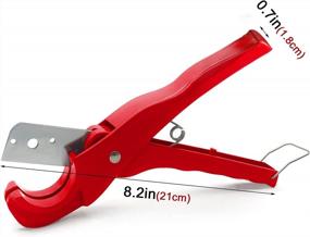 img 1 attached to Эффективный и прочный рез: ножницы для резки пластиковых труб HAUTMEC из ПВХ до 1-3/8 дюймов (0-36 мм) - PL7261703