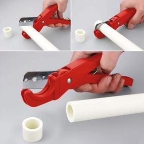 img 2 attached to Efficient And Durable Cut: HAUTMEC PVC Plastic Pipe Scissor Cutter Up To 1-3/8Inch (0-36Mm) - PL7261703