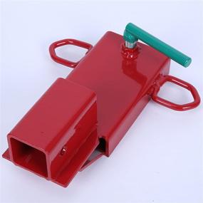 img 1 attached to 🚜 ECOTRIC Forklift Hitch Receiver Attachment for Towing Trailers with Pallet Forks - 2" Insert