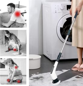 img 1 attached to 🧼 Electric Spin Scrubber: Cordless Cleaning Brush with 7 Brushes, 360° Rotating Power Scrubber for Bathroom Kitchen Car