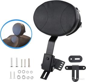 img 4 attached to 🔌 KOLEMO Custom Adjustable Plug-in Driver Rider Backrest Sissy Bar Pad for 1997-2022 Touring Models Street Glide Road Glide Electra Glide Road King (Black)