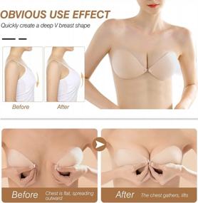 img 2 attached to Queensecret 2023 Adhesive Bra, Push Up Strapless Self Adhesive Bra, Invisible Silicone Bra For Backless Dress