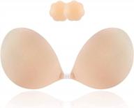 queensecret 2023 adhesive bra, push up strapless self adhesive bra, invisible silicone bra for backless dress logo