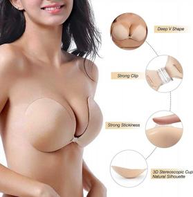 img 3 attached to Queensecret 2023 Adhesive Bra, Push Up Strapless Self Adhesive Bra, Invisible Silicone Bra For Backless Dress
