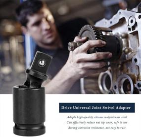 img 1 attached to 3/4'' Universal Joint Swivel Adapter: A High-Quality Air Impact Wobble Socket With Standard Joint