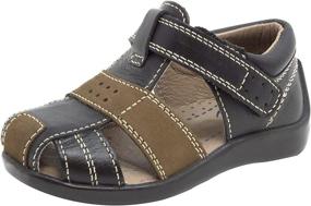 img 4 attached to 👞 Sturdy & Stylish Wobbly Waddlers Leather Fisherman Sandals - Perfect Boys' Shoes for Summer!