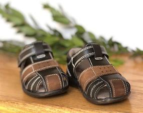 img 2 attached to 👞 Sturdy & Stylish Wobbly Waddlers Leather Fisherman Sandals - Perfect Boys' Shoes for Summer!