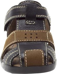 img 3 attached to 👞 Sturdy & Stylish Wobbly Waddlers Leather Fisherman Sandals - Perfect Boys' Shoes for Summer!