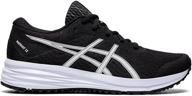 👟 asics patriot 12 women's shoes in black and white, enhanced for athletic performance logo