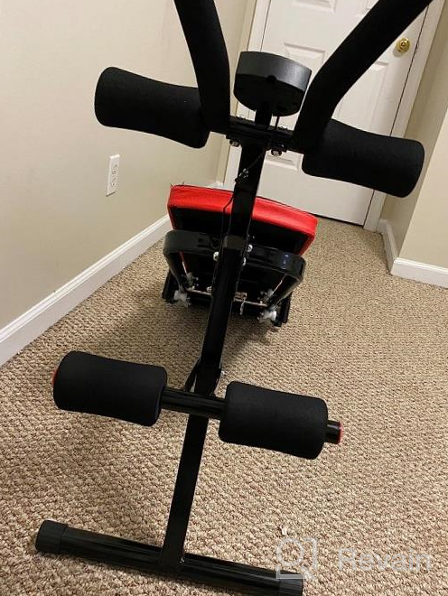 img 1 attached to Bigzzia Foldable Ab Exercise Bench With LCD Monitor For Full Body Workout Including Leg, Thigh, Buttock, Rodeo And Sit-Up Exercises - Abdominal Workout Machine review by Glenn Kumar