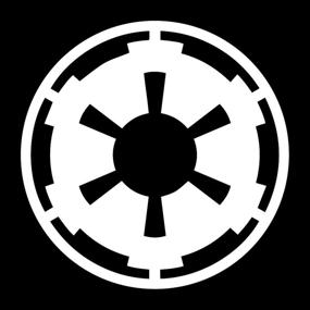 img 1 attached to 🪐 SW Imperial Galactic Empire Weatherproof Vinyl Decal - EvolveFISH (White, 5") - Enhanced SEO