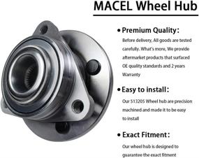 img 3 attached to 🔧 MACEL 513205 Front Wheel Hub Bearing Assembly - Fits 2005-2010 Chevy Cobalt, 2007-2009 Pontiac G5, 2005-2006 Pontiac Pursuit, 2003-2007 Saturn Ion - 4 Lugs, Non-ABS Compatible