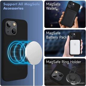 img 3 attached to 📱 Black Silicone Magnetic Case for iPhone 13 Magsafe - Kimguard Silicone Phone Case with Microfiber Lining (6.1 inch, 2021)