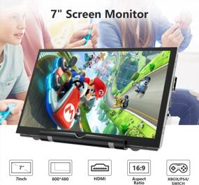 img 3 attached to 🎮 HAMTYSAN 7" Non Touch Gaming Monitor for Raspberry Pi, Switch, PS4, XBOX - 1920x1080P, 60Hz Refresh Rate, Camera Secondary Screen