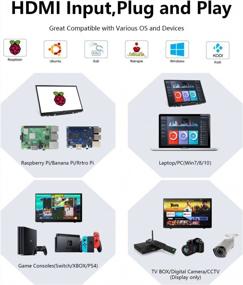 img 2 attached to 🎮 HAMTYSAN 7" Non Touch Gaming Monitor for Raspberry Pi, Switch, PS4, XBOX - 1920x1080P, 60Hz Refresh Rate, Camera Secondary Screen