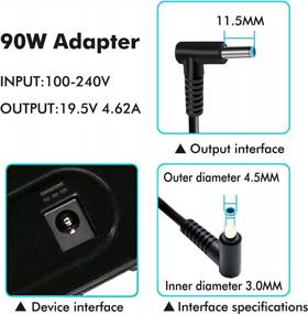 img 2 attached to 90W AC Laptop Adapter Charger For HP Envy Touchsmart Sleekbook 15 17 M6 M7 Series; 12 Months Warranty - DJW 19.5V 4.62A [4.5Mm*3.0Mm]