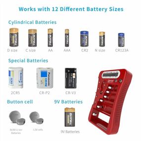 img 3 attached to LCD Battery Tester For Universal Battery Types - AA, AAA, C, D, 9V, CR2032, CR123A, CR2, CRV3, 2CR5, CRP2, 1.5V/3V Button Cells With Included AAA Battery