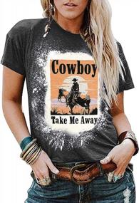 img 4 attached to Get Western Glam With Cowboy Take Me Away Shirts – Vintage Graphic T-Shirts For Women