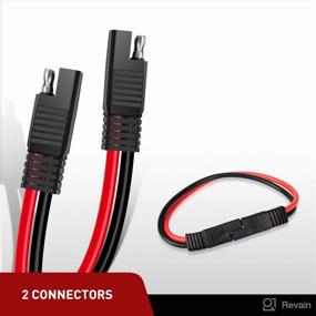 img 1 attached to ⚡ Power up your Devices Easily with Nilight 10 Gauge 2 Pin Quick Disconnect Harness: Heavy Duty SAE Connector Bullet Lead Cable for Hassle-free Connections! Enjoy a Solid 2 Years Warranty