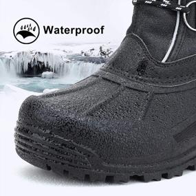 img 3 attached to Aleader Waterproof Insulated Snow Boots For Men, Ideal For Winter