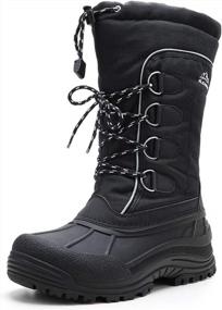 img 4 attached to Aleader Waterproof Insulated Snow Boots For Men, Ideal For Winter