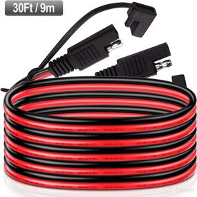 img 3 attached to 🔌 iGreely 30Ft SAE Extension Cable - High-Quality 16 Gauge Wire Harness for Automotive, RV, Motorcycle, Solar Panels, Cars, Tractor - 16AWG Connector & Plug - Quick Disconnect Feature - 9M Length