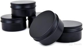 img 2 attached to 📦 Healthcom 6 oz 12 Packs Black Aluminum Round Screw Top Tins - Empty Slip Slide Metal Containers for Cosmetic Samples, Salves, Crafts, Spices, and Candles - Ideal for Storage and Organization