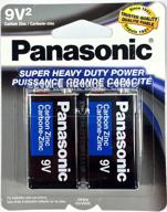 🔋 long-lasting 9v panasonic batteries: super heavy duty power for all your devices - zinc carbon 2-pack logo