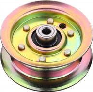 idler pulley replacement 532177968 fits for husq craftsman mower- flat idler pulley bearings compatible with husq sears poulan lawn tractors with 42" 46" 48" deck, replace 177968 193197 logo