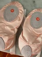 img 1 attached to 🎀 STELLE Ballet Slippers Gymnastics Shoes with Ribbon for Girls - Athletic Footwear review by Shah Jones