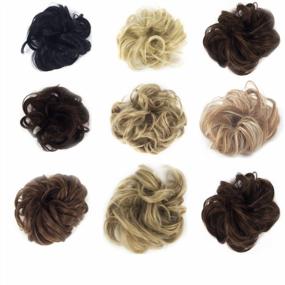 img 2 attached to Scrunched Bun Hair Piece With Sexy Style - 14 Colors Available For Wavy, Curly, Or Messy Ponytail Extensions