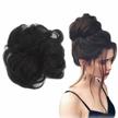 scrunched bun hair piece with sexy style - 14 colors available for wavy, curly, or messy ponytail extensions logo