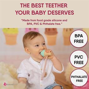 img 3 attached to 🍦 Naturebond Teething Toys Baby Gift - Must-Have BPA-Free Ice Cream Baby Teethers for Babies 0-6 Months, 6-12 Months: Perfect Baby Shower Gift with Silicone Pacifier Sling Clip in a Gift Box!