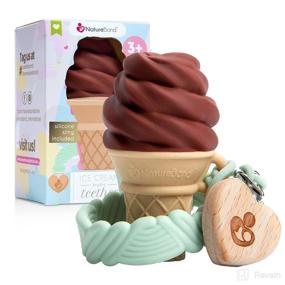 img 4 attached to 🍦 Naturebond Teething Toys Baby Gift - Must-Have BPA-Free Ice Cream Baby Teethers for Babies 0-6 Months, 6-12 Months: Perfect Baby Shower Gift with Silicone Pacifier Sling Clip in a Gift Box!