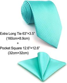 img 3 attached to 👔 Shlax Indigo Aquamarine Necktie: A Fashionable Must-Have for Men's Accessories - Best in Ties, Cummerbunds & Pocket Squares