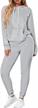 women's sporty sets: selowin hoodie & sweatpants for casual and active wear logo
